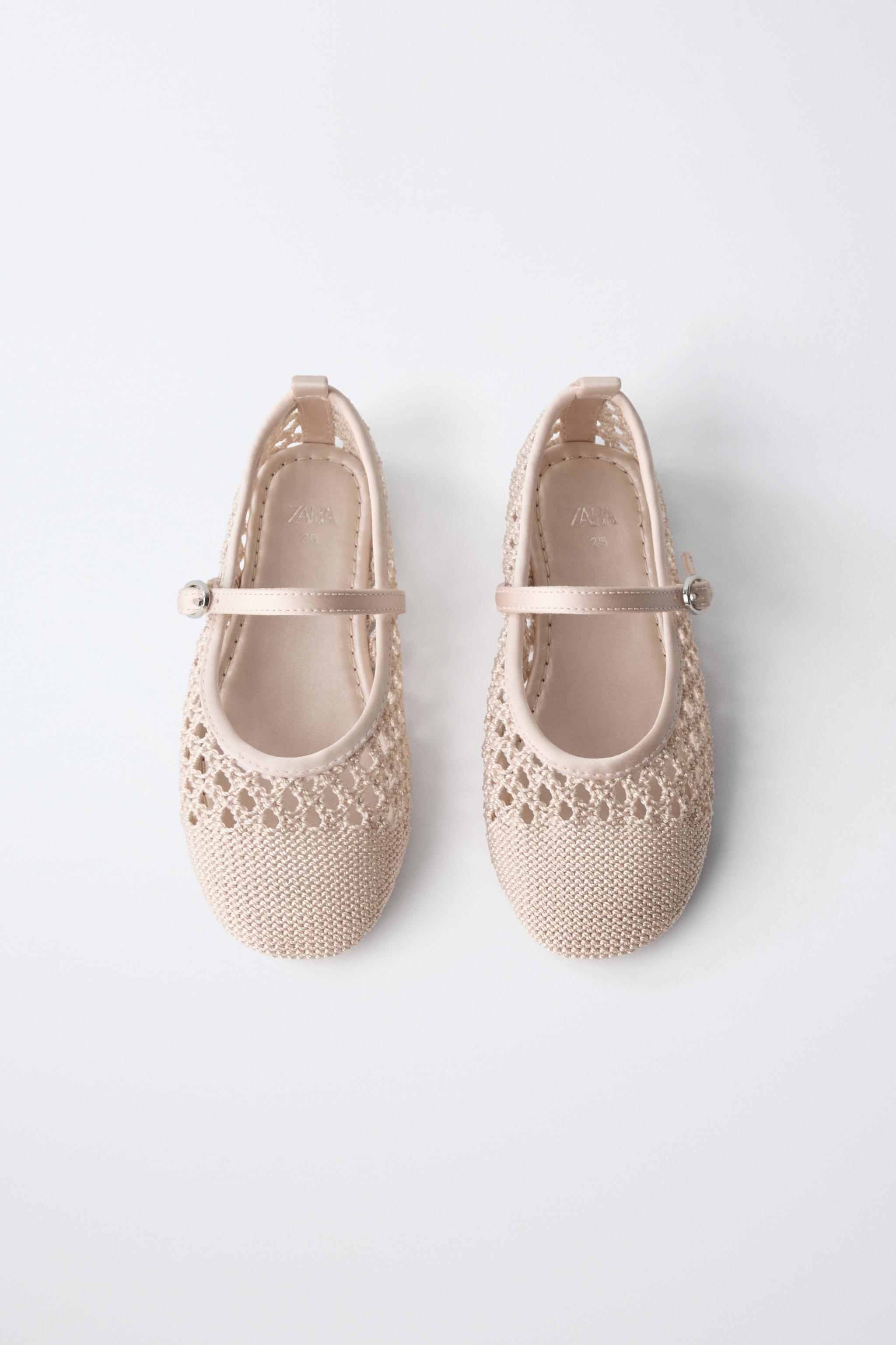 CROCHET EFFECT BALLET FLATS